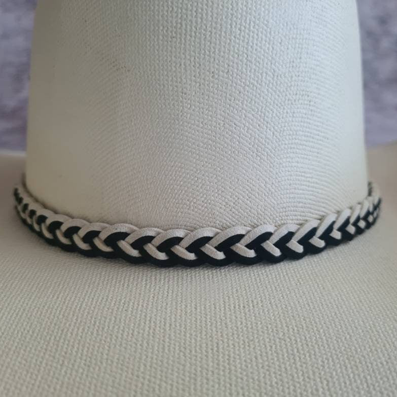 Shoot Out two-tone plaited hat bands.