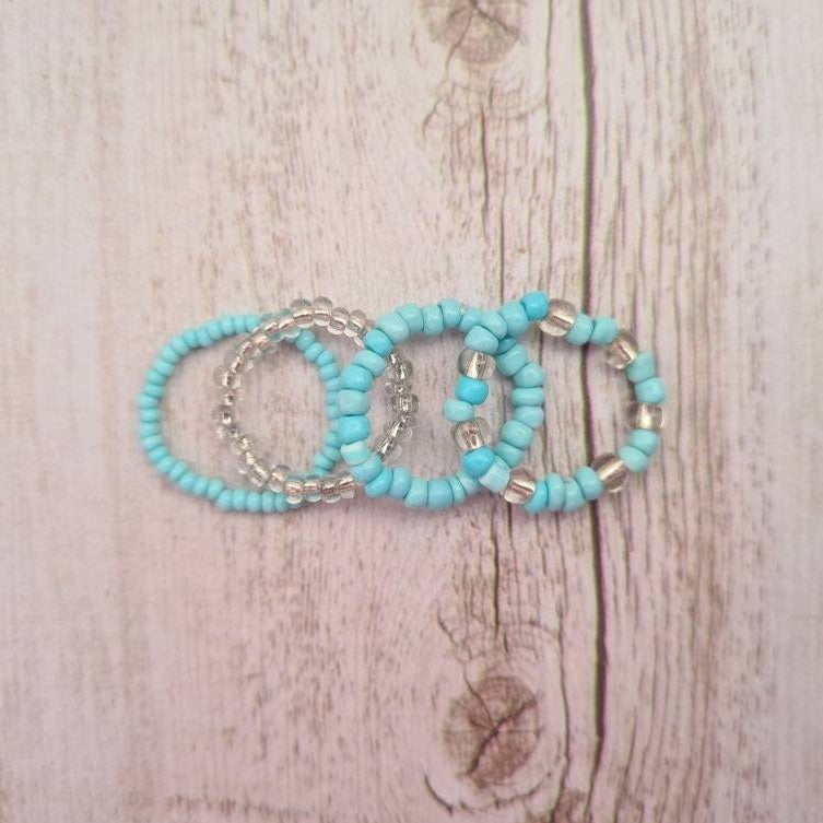 Gypsy Soul stackable beaded ring set.