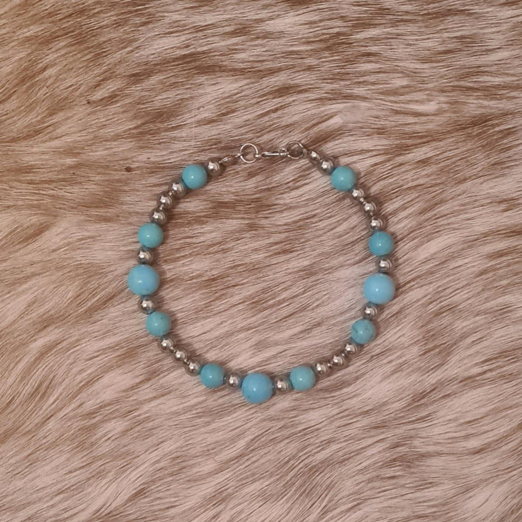 Almost Goodbye genuine turquoise beaded bracelet.