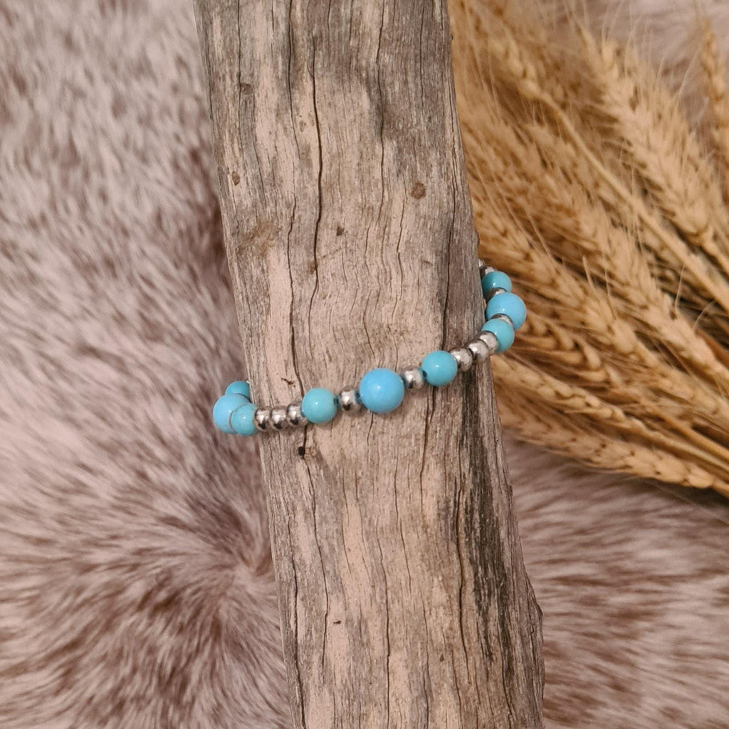 Almost Goodbye genuine turquoise beaded bracelet.