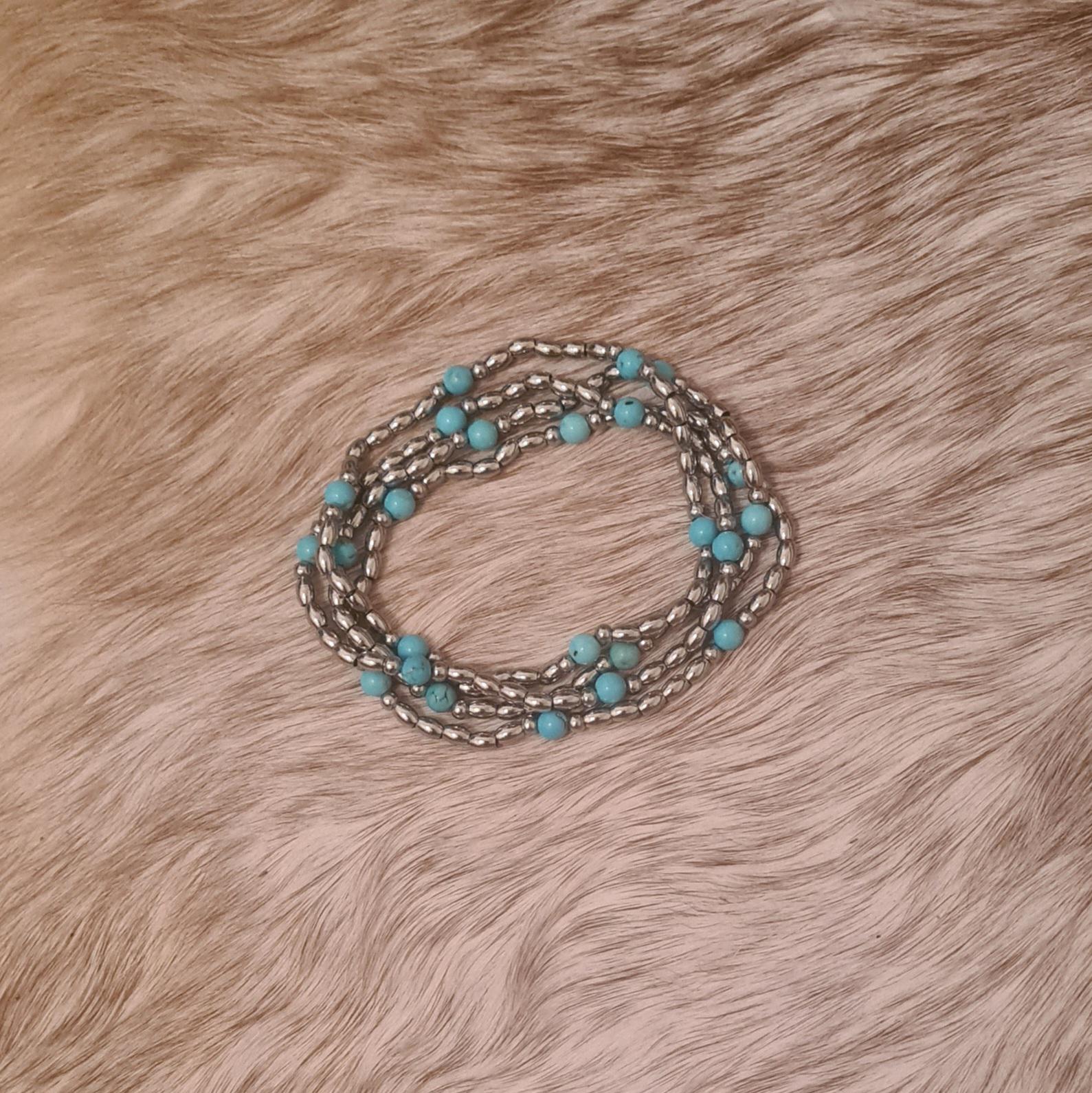 The Road Less Travelled genuinel turquoise beaded bracelet.