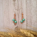 Spring Roundup leather knotted bead earrings.