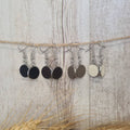 Riding Tall genuine leather short dangle earrings.