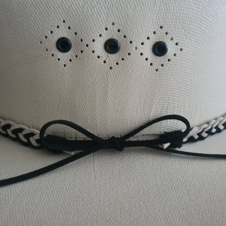 Shoot Out two-tone plaited hat bands.