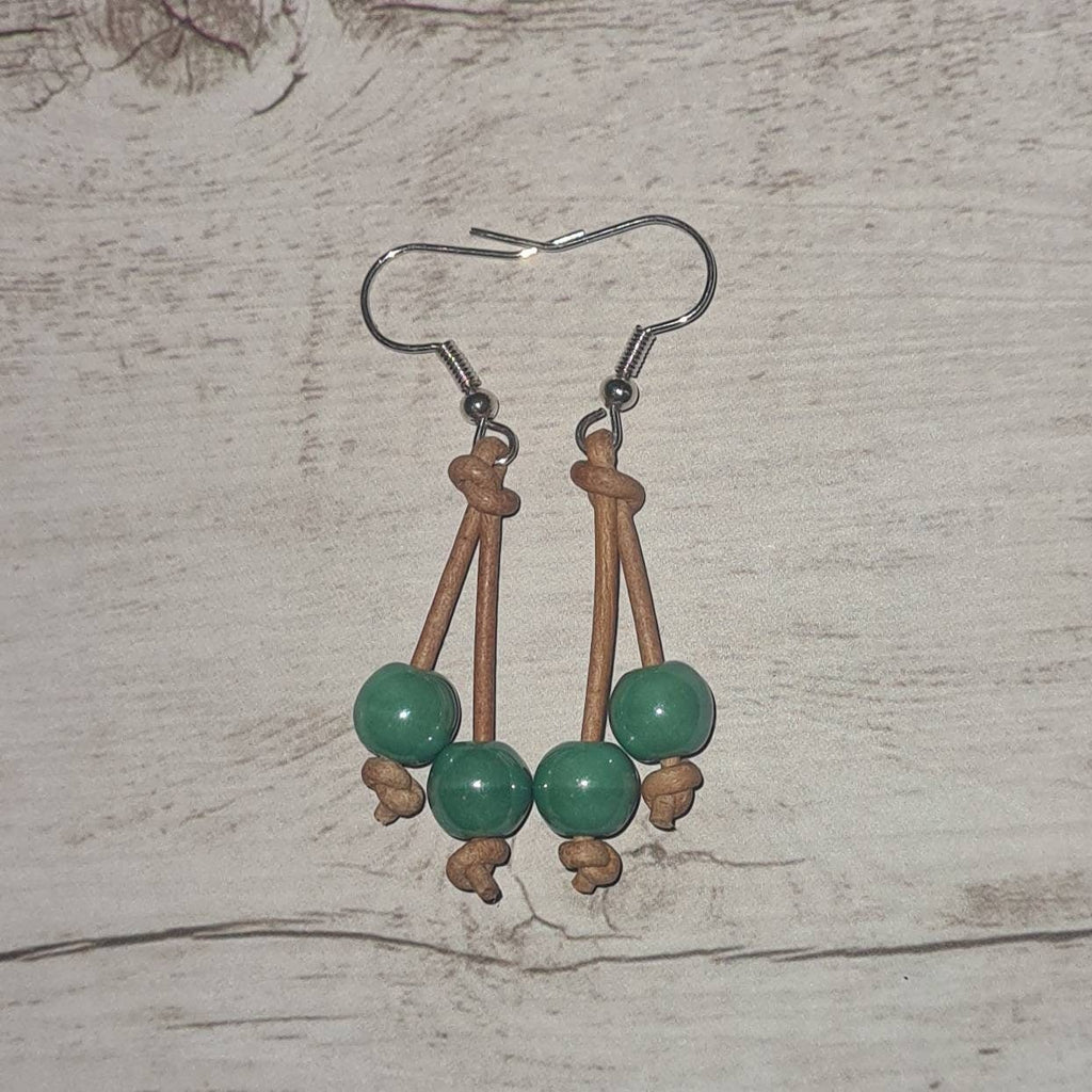 Spring Roundup leather knotted jewelry set.