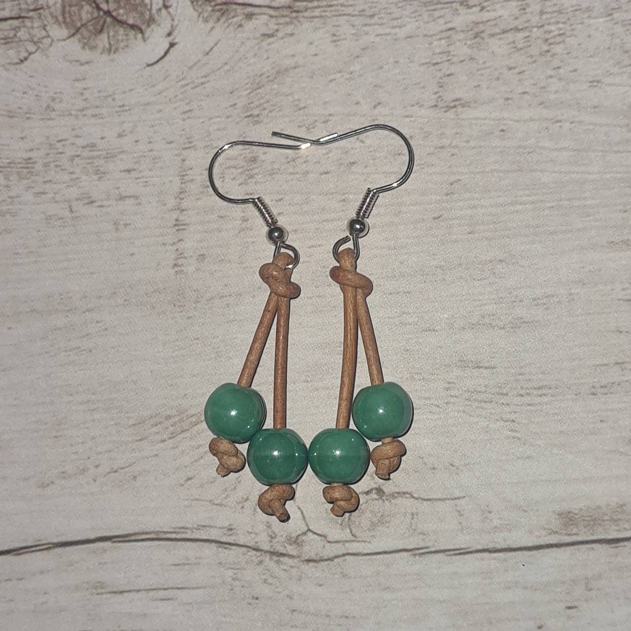 Spring Roundup leather knotted jewelry set.