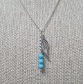 More Than Angels sterling silver and genuine turquoise Angelman Syndrome Awareness necklace.