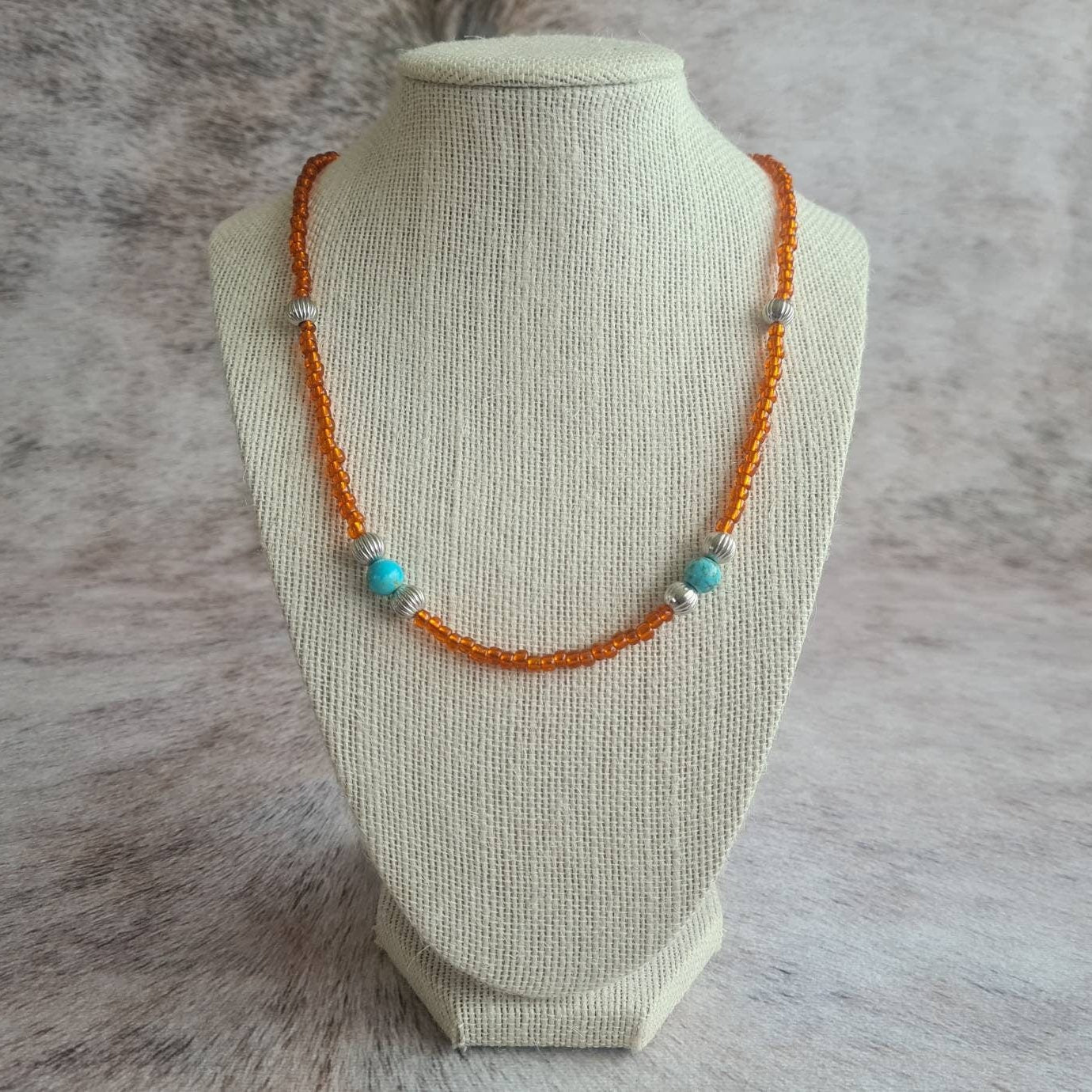 Sundown genuine turquoise beaded southwest necklace.