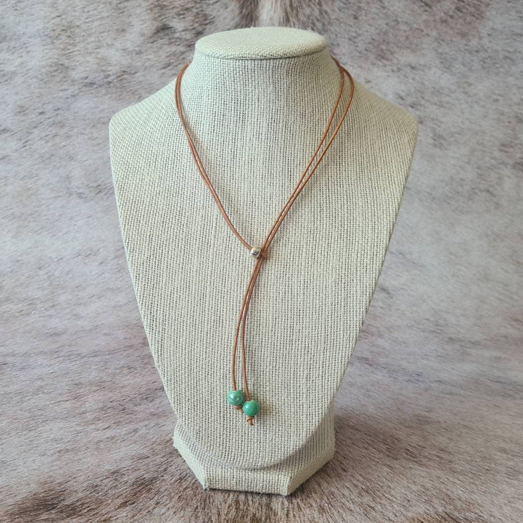 Spring Roundup leather knotted jewelry set.