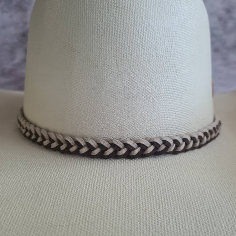 Shoot Out two-tone plaited hat bands.