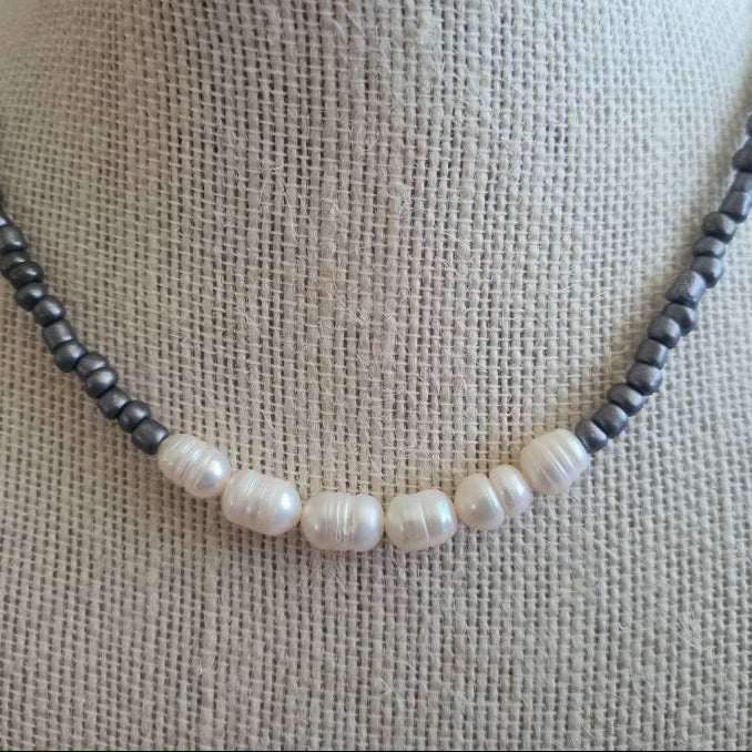 Oakley freshwater pearl necklace.
