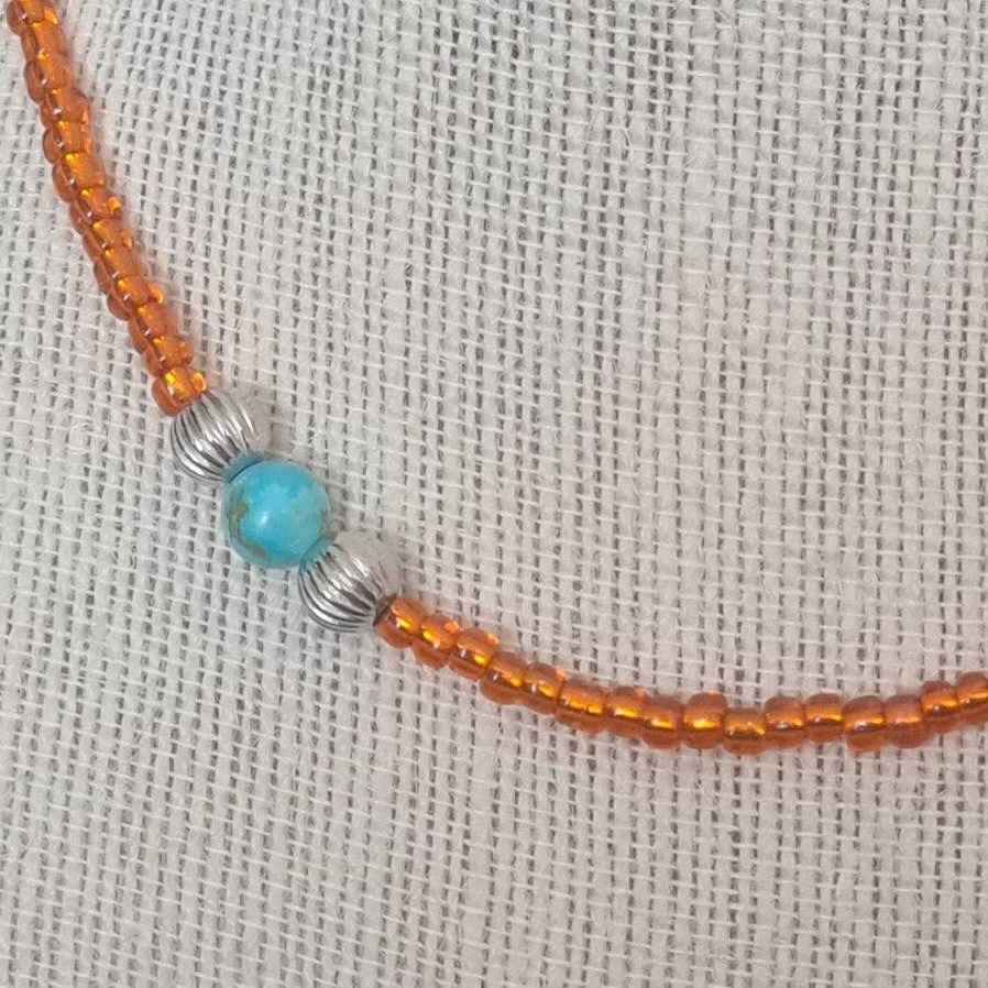 Sundown genuine turquoise beaded southwest necklace.