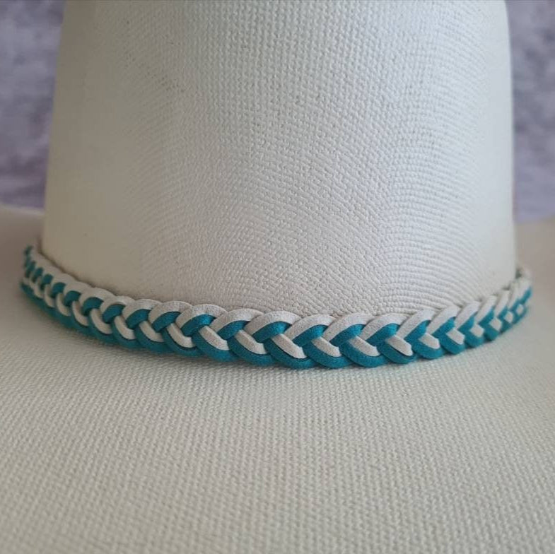 Shoot Out two-tone plaited hat bands.