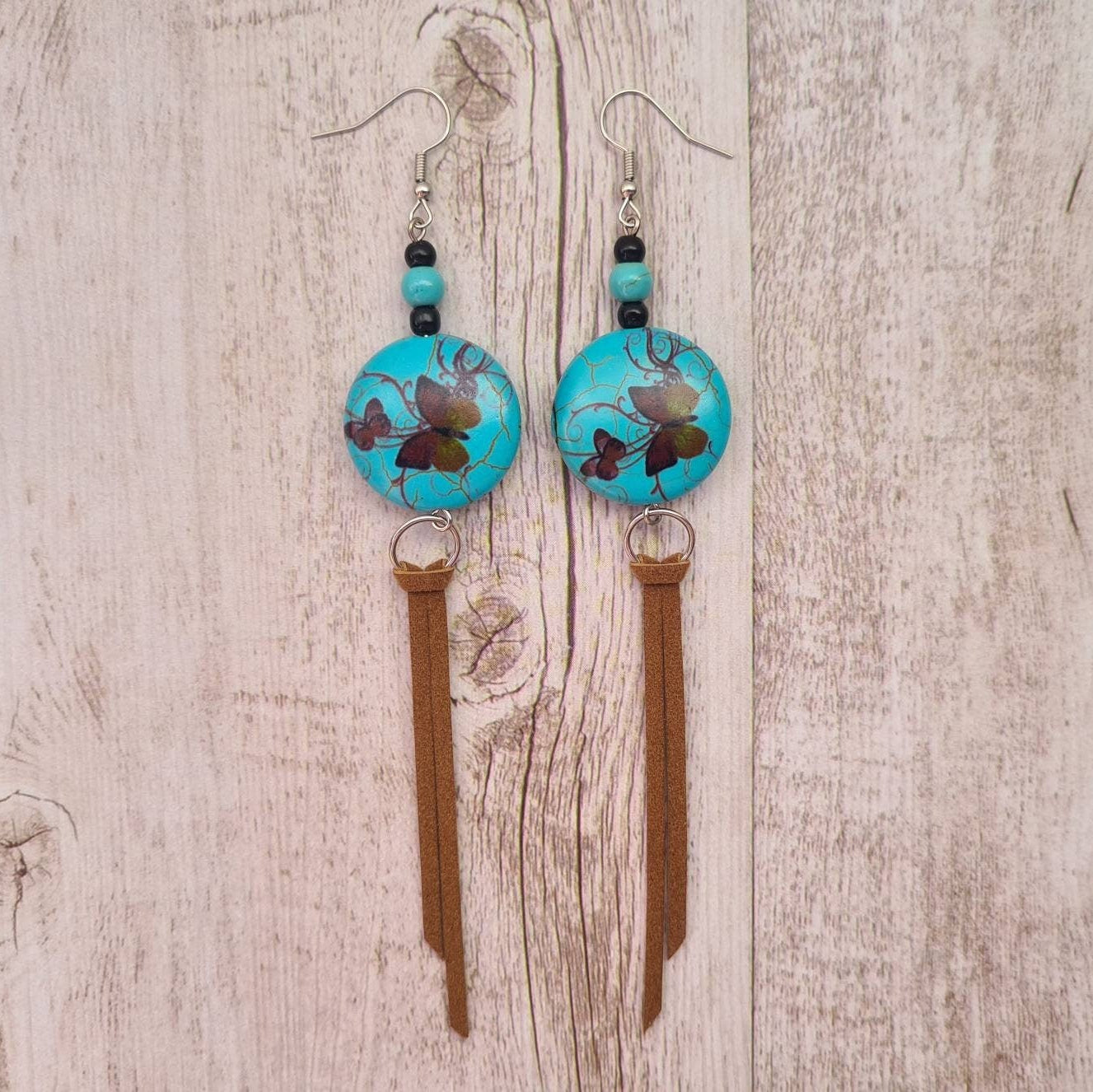 Butterfly Skies dangle earrings.