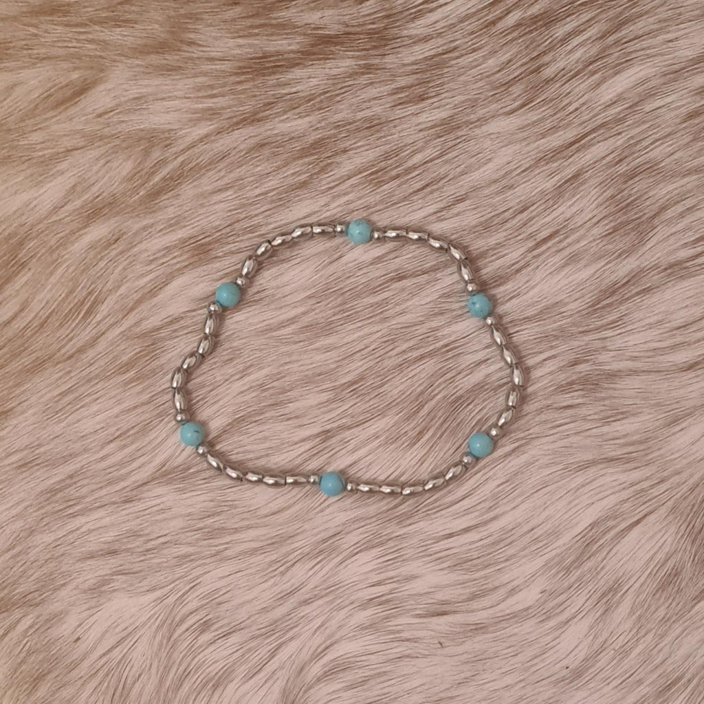The Road Less Travelled genuinel turquoise beaded bracelet.