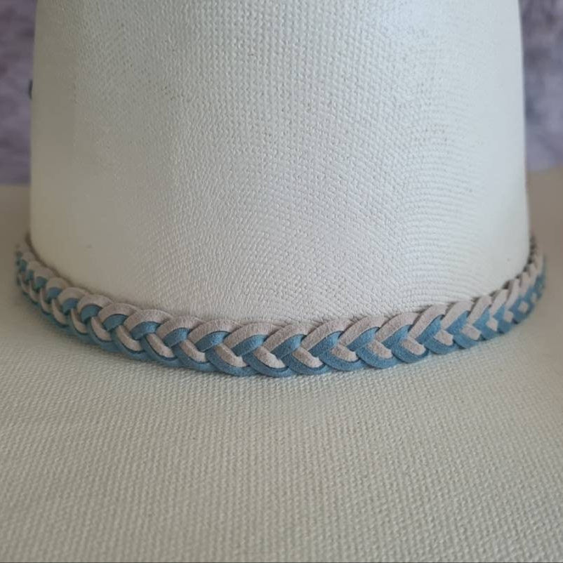 Shoot Out two-tone plaited hat bands.