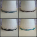 Shoot Out two-tone plaited hat bands.